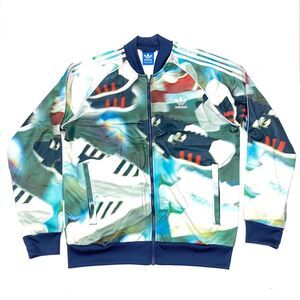 Adidas SHOE CHAOS AOP Track sweat shirt Jacket superstar top firebird Mens sz XL